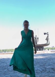 Yuliya Levchenko green dress